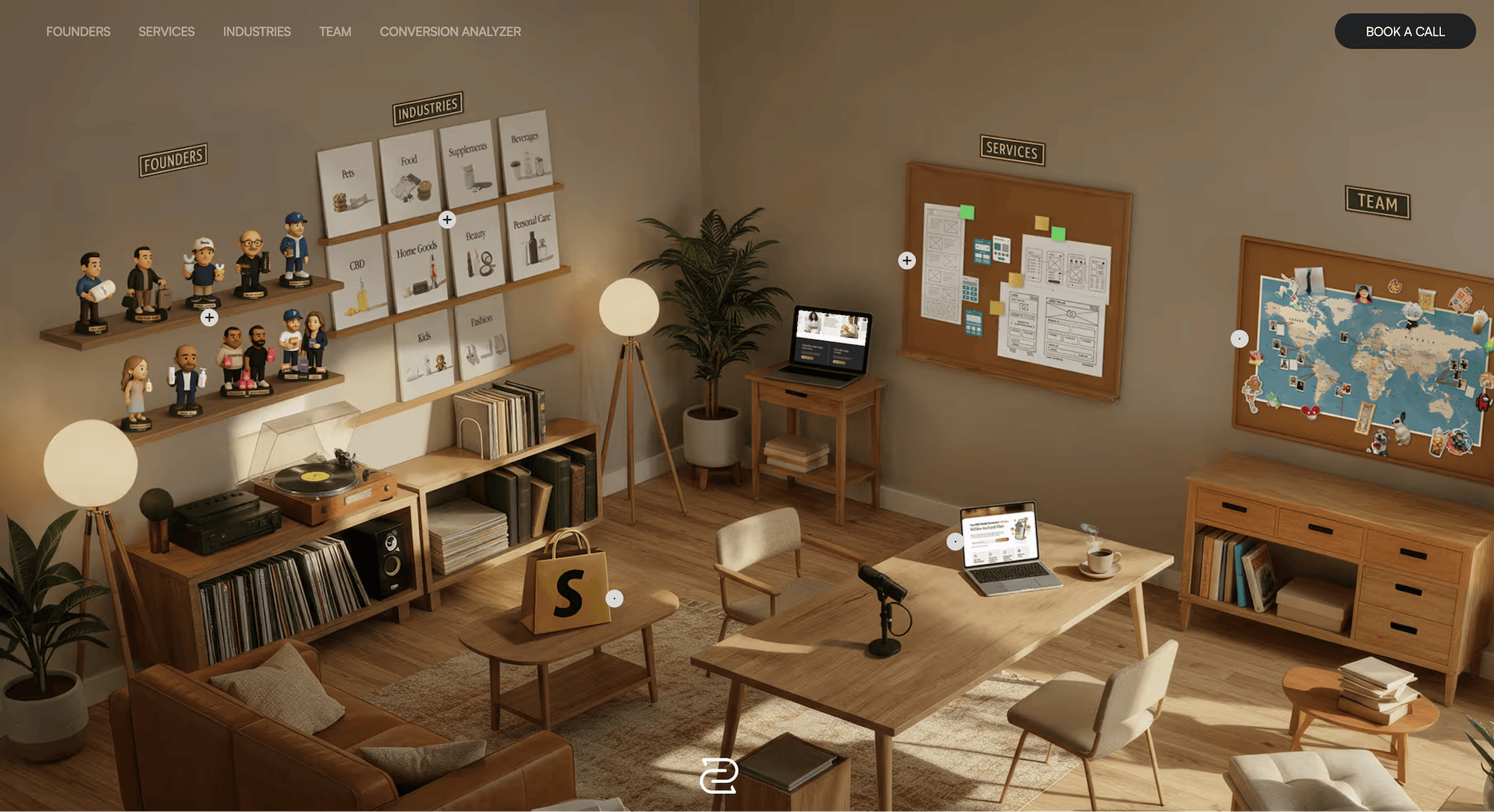 D2C Design Agency homepage